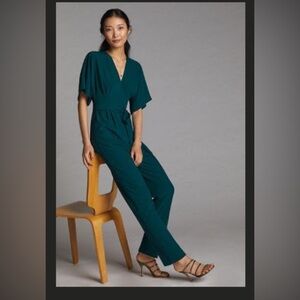 Hutch Anthropologie Dark Green Romper